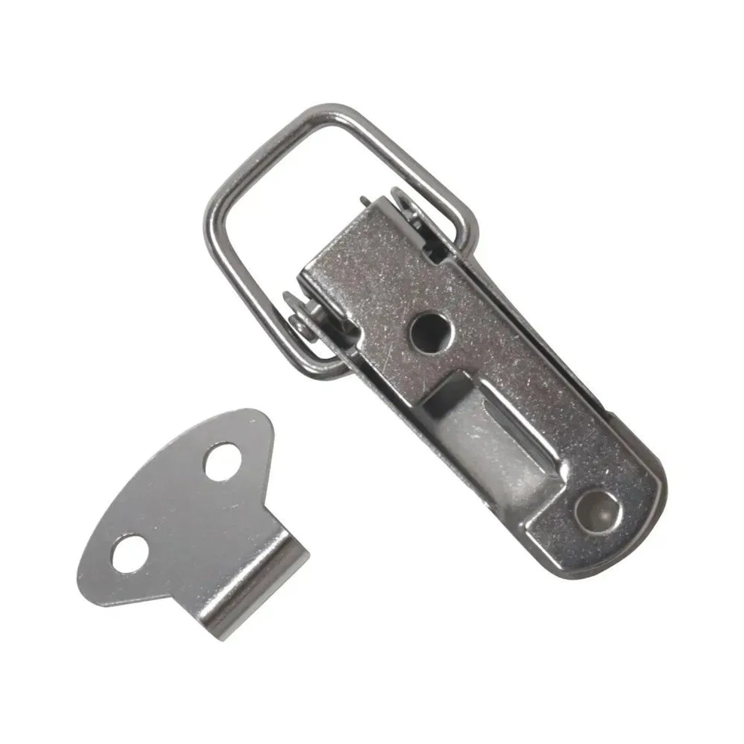 HMF 14980-09 Edelstahl Spannverschluss mit Schlossöse 8 Stück 27 x 75 mm Silber_4