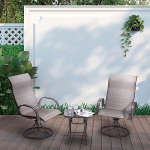 Teamson Home Gartenmöbel Bistro Set Terrasse Drehstühle Klapptisch