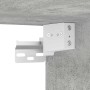 Weiße Wandhalterung für vidaXL Schuhschrank, an grauer Wand befestigt. Sichert die Schuhkommode vor dem Umkippen.
