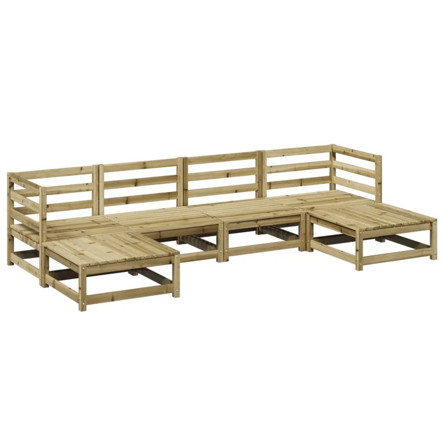 vidaXL 6 Tlg Garten-Sofagarnitur Kiefernholz Imprägniert 3299566