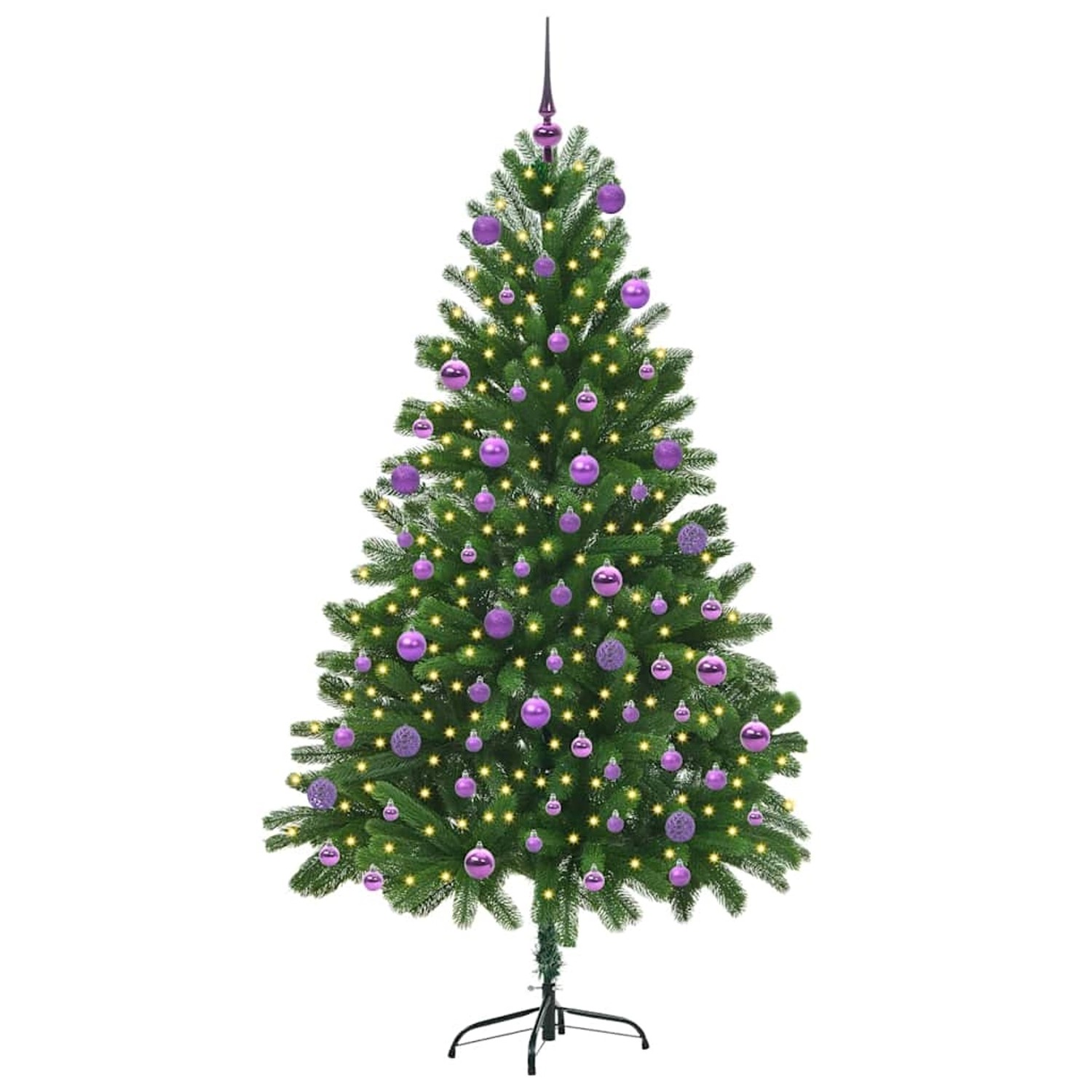 vidaXL Weihnachtsbaum mit 300 LEDs mit Ständer Grün 180 cm PE 3396337