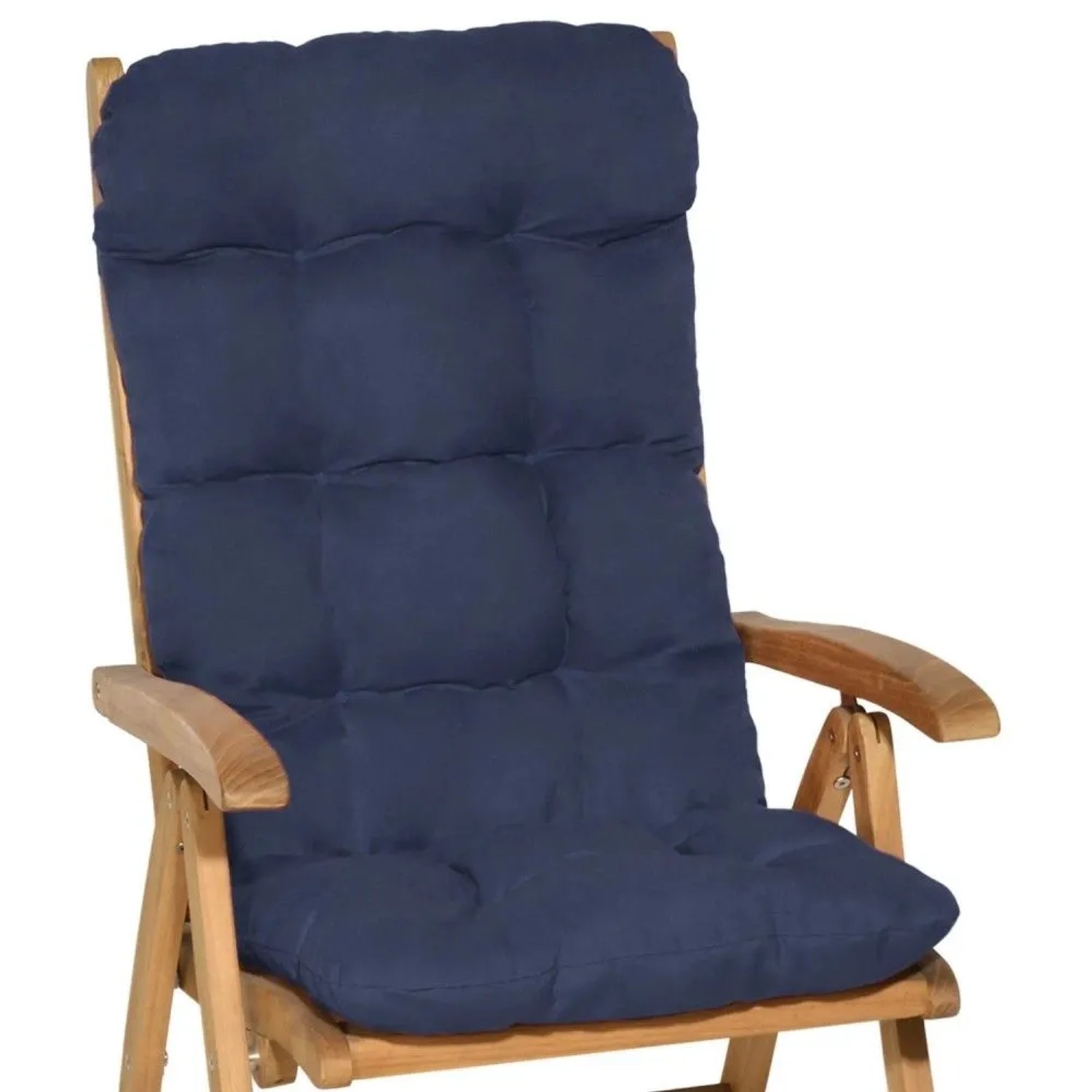 Beautissu Flair HL Hochlehner 120x50x8cm Dunkelblau 2tlg