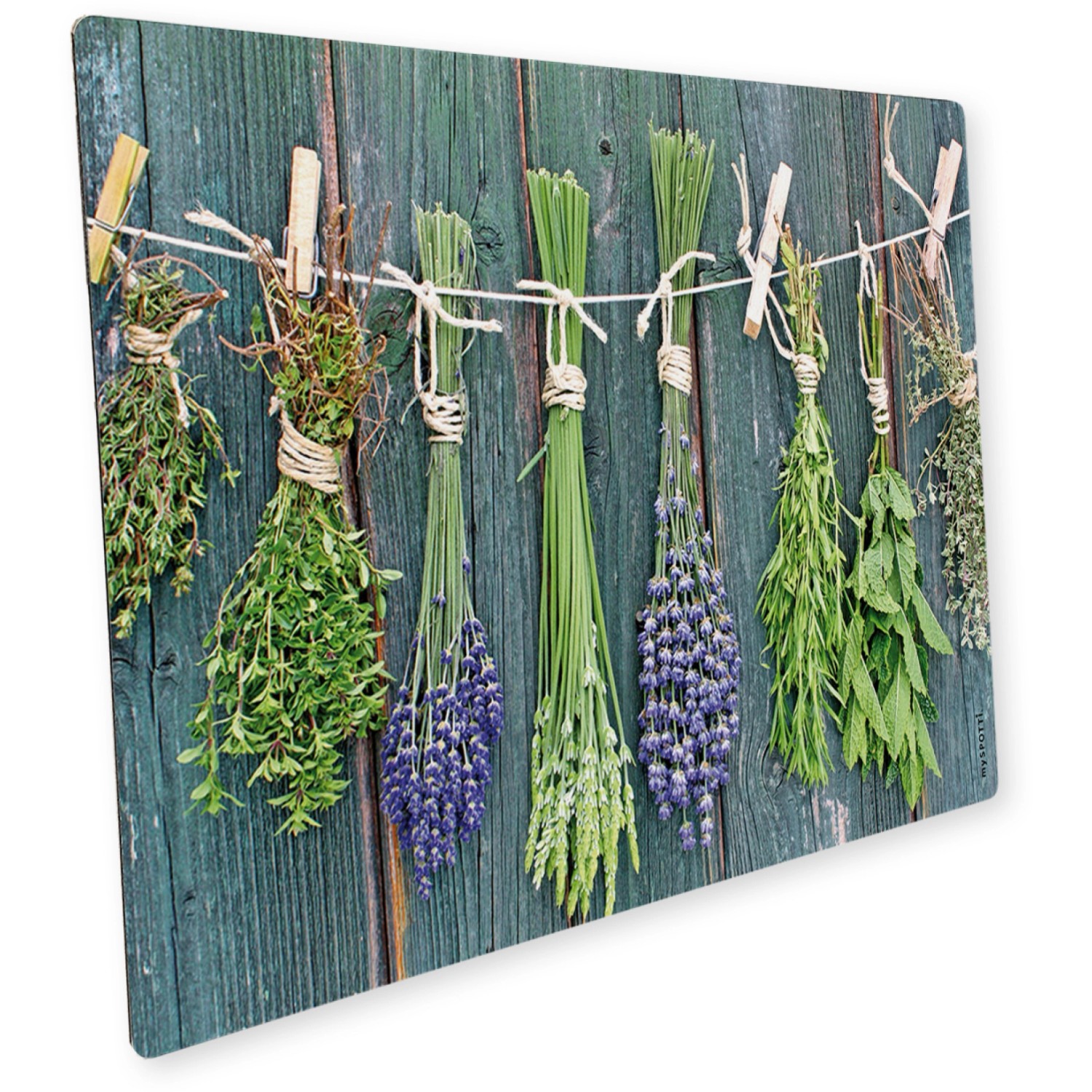 Myspotti Mini-Spritzschutzplatte Kräuter der Provence 59 cm x 41 cm günstig online kaufen