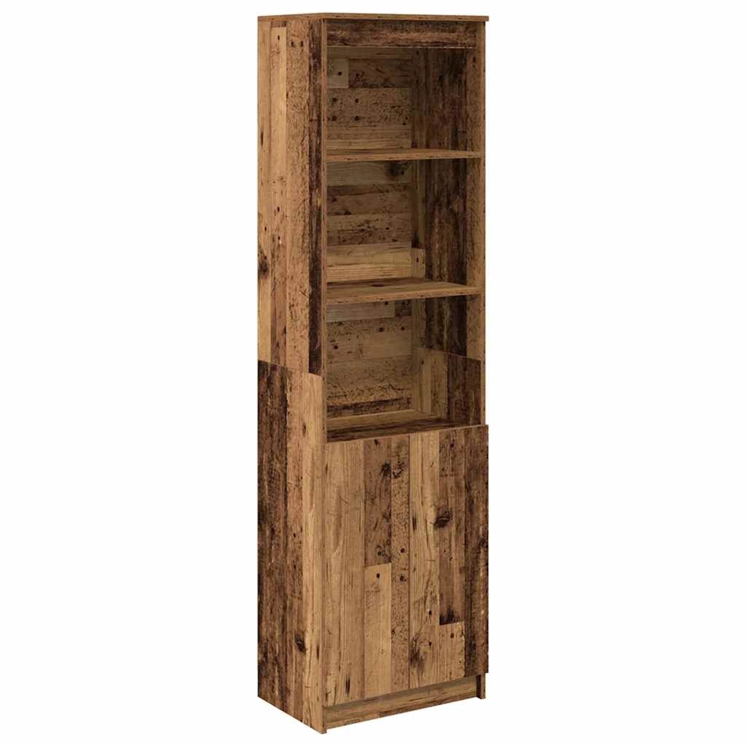 vidaXL Highboard Altholz-Optik 50x35x180 cm Holzwerkstoff 3328469 günstig online kaufen