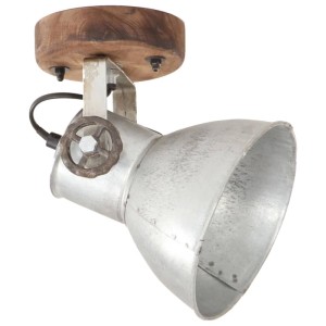 vidaXL Wand-/Deckenlampen Industriestil 2 Stk Silbern 20x25 cm E27 320504