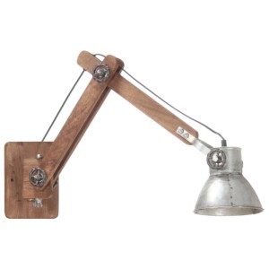 vidaXL Wandleuchte Industrie-Stil Silbern Rund E27 320575