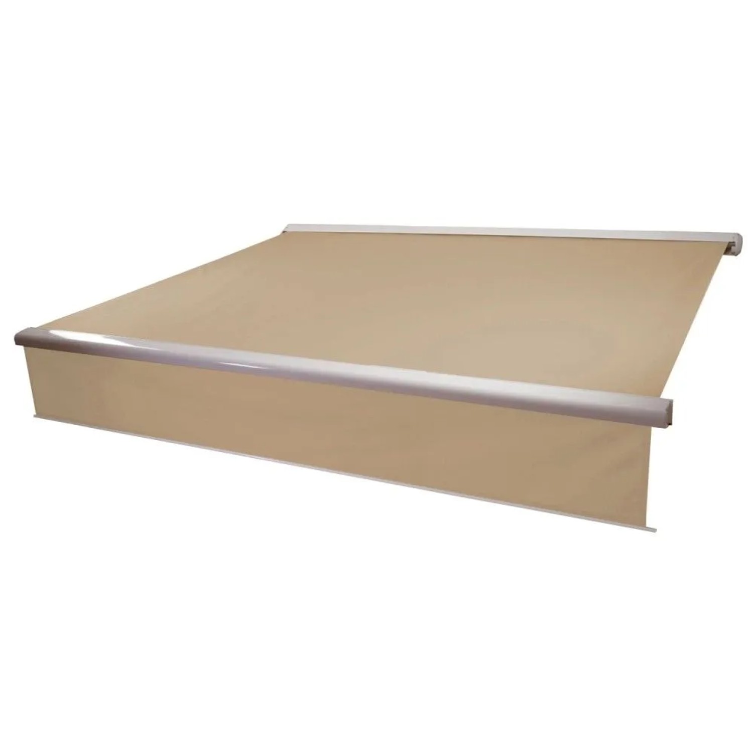 MCW Kassetten-Markise H124 Volant Ausfahrbar 4,5x3m Polyester Creme