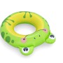 Grüner Bestway Schwimmring als Frosch für Kinder, mit gelbem Innenring.