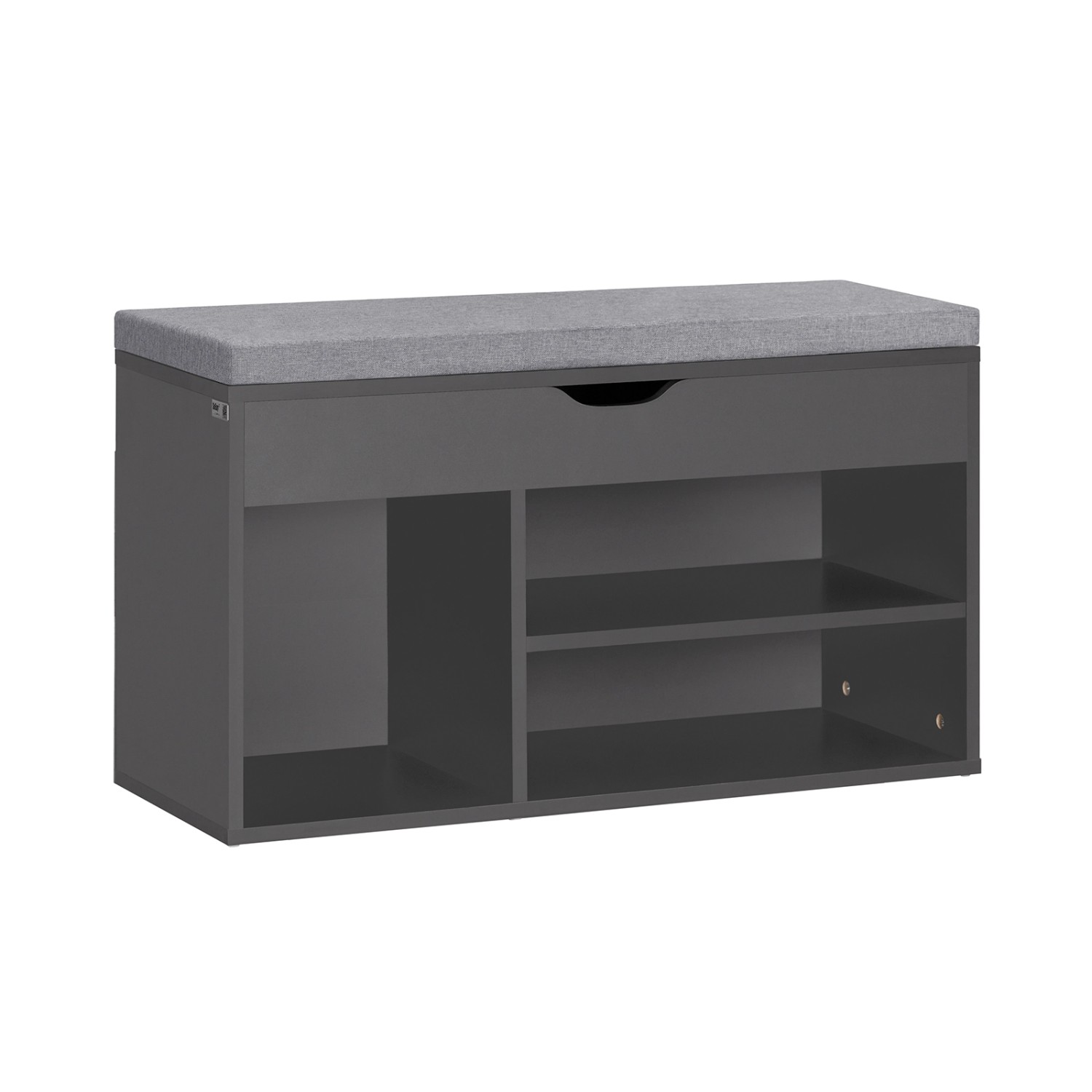 SoBuy Schuhbank mit Sitzkissen Sitzbank MDF Weiß 80cm FSR45-DG günstig online kaufen