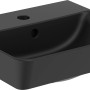 Ideal Standard Connect Air Handwaschbecken, 40 cm, Schwarz, mit Hahnloch und Überlauf.