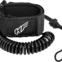 Schwarze Bestway Hydro-Force SUP Leash, spiralförmig mit Manschette und Logo.