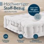 Beautissu Mila Stuhlkissen Natur, 50x50cm, aus 100% Baumwolle in Leinen-Optik, mit praktischem Tragegriff. Robust & pflegeleicht.