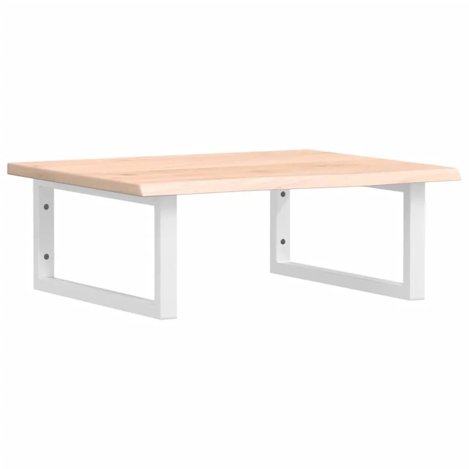 vidaXL Waschtischplatte mit Halterung Stahl und Massivholz Eiche 3302592