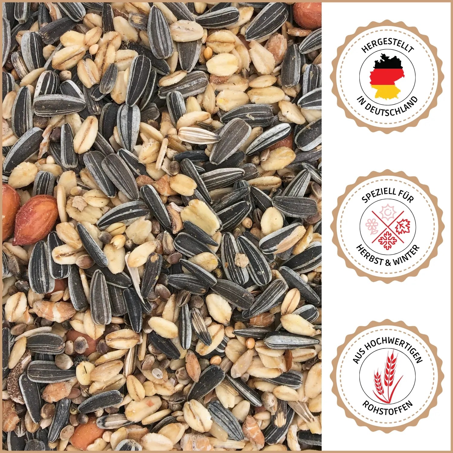 Supravit Winterfutter für Wildvögel: Energiereiche Streufuttermischung mit Sonnenblumenkernen, Haferflocken.