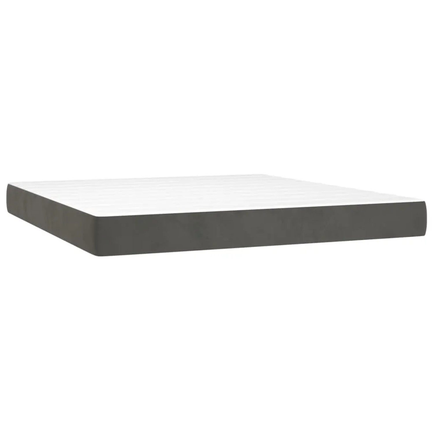 vidaXL Taschenfederkernmatratze Dunkelgrau 160x200x20 cm Samt 347829