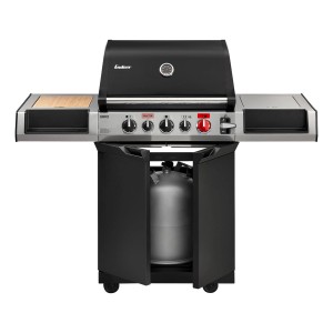 Enders Gasgrill Uniq 3 IK Cruster mit Seitenkocher und Stauraum für Gasflasche.