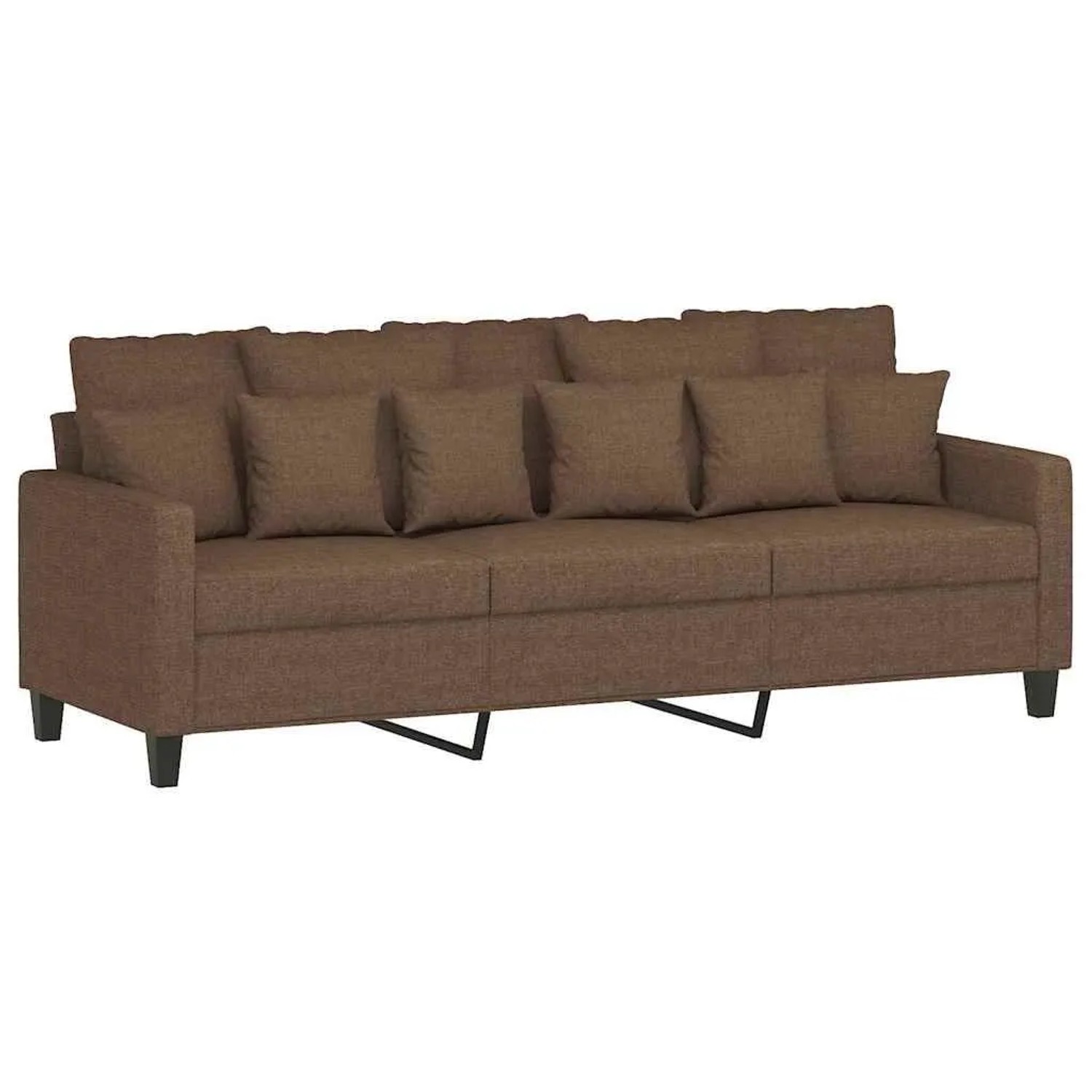 vidaXL 3-Sitzer-Sofa Braun 180 cm Stoff 359278 günstig online kaufen