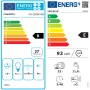Energieeffizienzlabel der Respekta Küchenzeile mit Details zu Herd, Dunstabzug, Geschirrspüler und Kühlschrank.