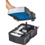 Heissner Solar Unterwasserfilter Set mit Pumpe, UVC-Klärer und Filtermedien im schwarzen Gehäuse.