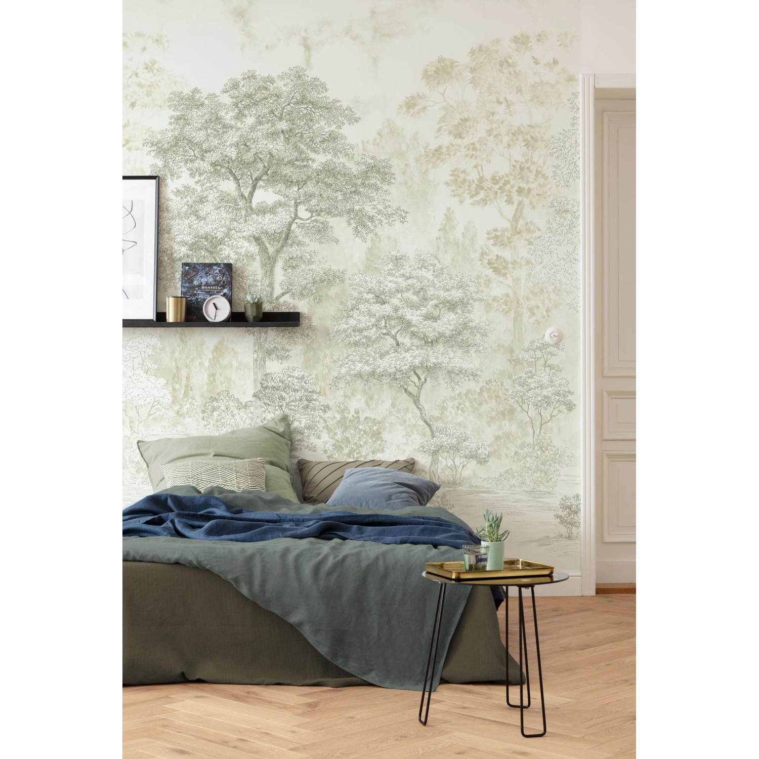 Komar Vlies Fototapete Vague Botany - 200x250cm Palmen Design Mit Rosa Hintergrund