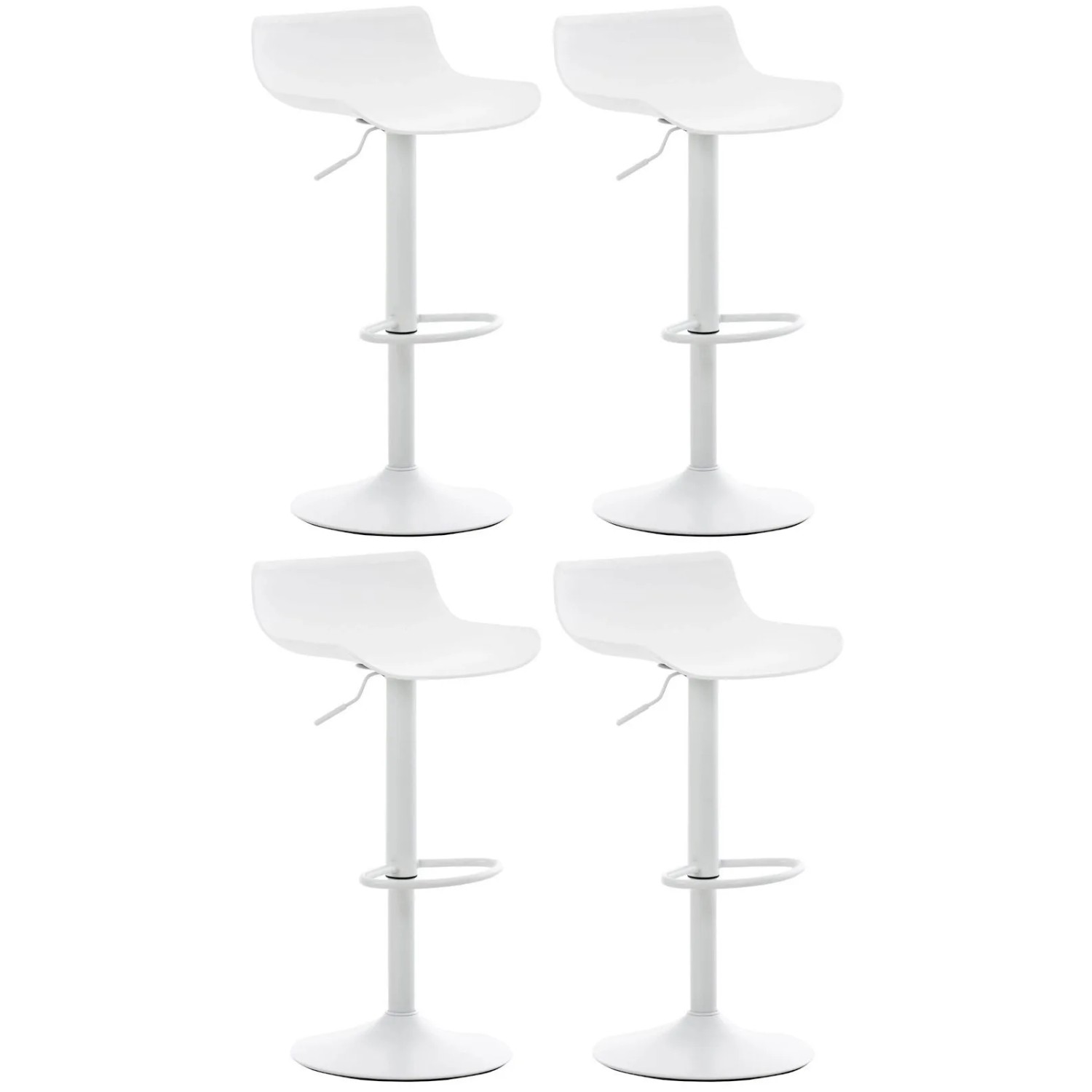 CLP 4er Set Barhocker Aveiro Weiß