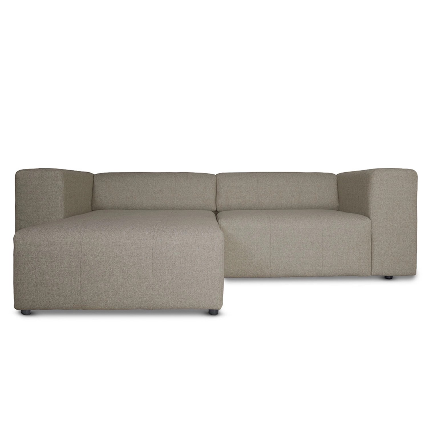 ebuy24 Heaven Sofa mit Chaiselong Rechts oder Links Gewendet Grau Sandfarbe günstig online kaufen