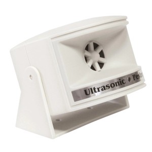 Blanko Ultraschall Ungeziefervertreiber zur Schädlingsbekämpfung, weiße Ausführung.