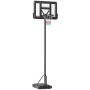 SPORTNOW Basketballständer schwarz, höhenverstellbar, mit transparentem Backboard und rot-blauem Netz. Für Spiel & Spaß.