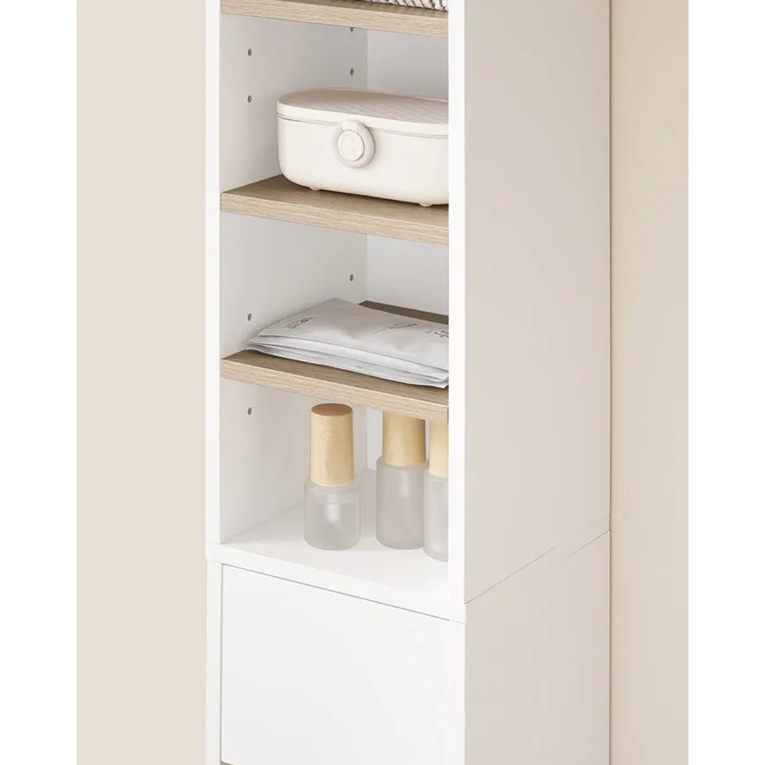 SoBuy Badezimmer Hochschrank schmal BZR34-WN 20 x 180 x 20 cm Weiß kaufen bei OBI