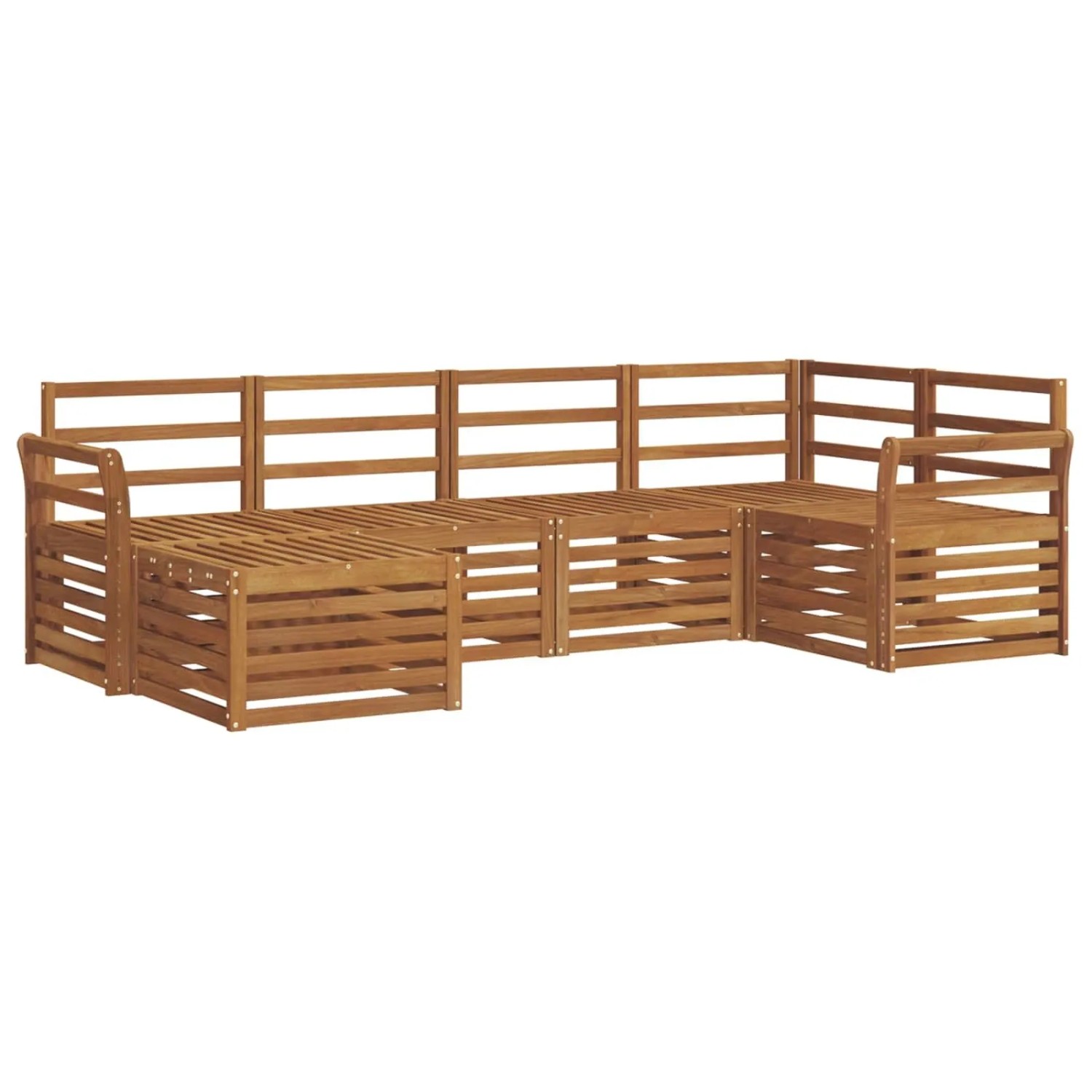 vidaXL Sofagarnituren 6 Tlg Natur Massivholz Akazie 3375089