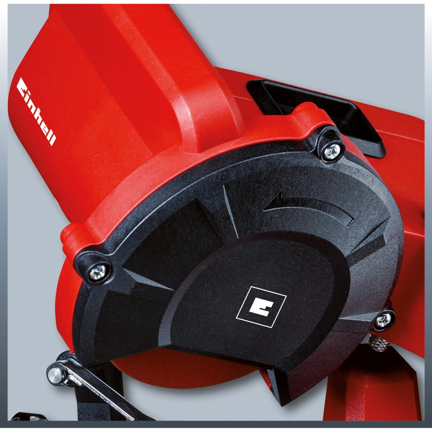 Einhell GC-CS 85 E Sägekettenschärfgerät, Detailaufnahme der Schleifscheibe.
