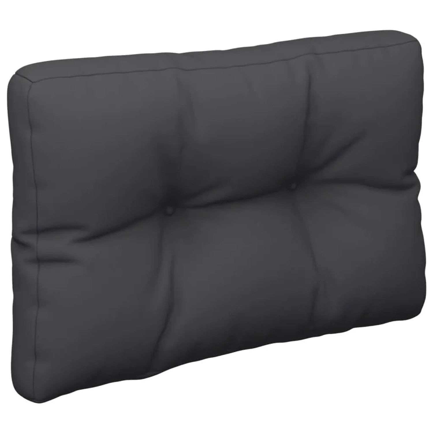 Schwarzes vidaXL Paletten Rückenkissen aus Stoff, ideal für Gartenmöbel und Palettenmöbel.