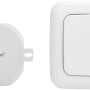 Smartwares Rolladen-/Gardinenschalter-Set, weiß, bestehend aus Wandschalter und Einbau-Schalter.