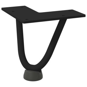 Schwarzes vidaXL Haarnadelbein (10 cm) aus Stahl für Couchtische.
