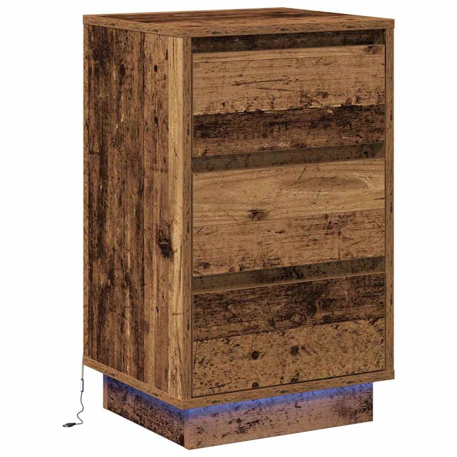 vidaXL Nachttisch mit Altholz 39 x 34,5 x 65 cm Holzwerkstoff 869632 günstig online kaufen