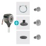Gardena Terrassen-Schlauchbox RollUp S mit 15m Schlauch, Anschluss-Set und Befestigungsmaterial.