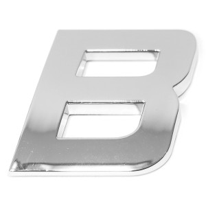 Eufab 3D Autoaufkleber B in Chrom-Optik für die Außenausstattung.