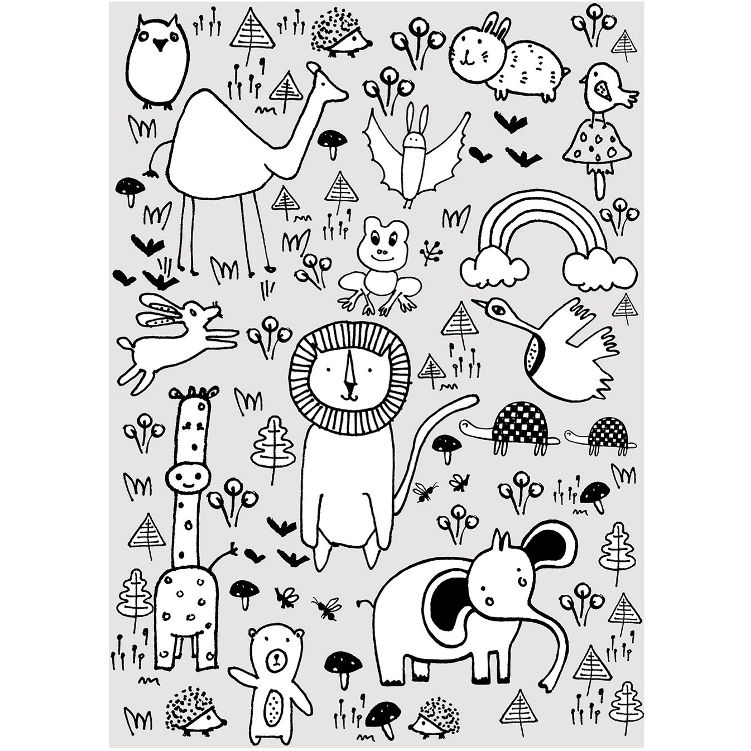 Komar Wandbild Scribble Park 50 x 70 cm günstig online kaufen