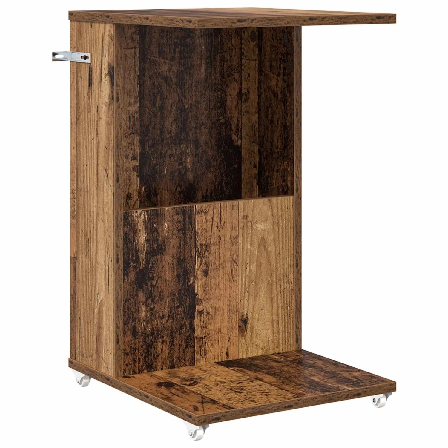 vidaXL Beistelltisch mit Rad Altholz 40 x 35 x 60 cm Holzwerkstoff 8000378