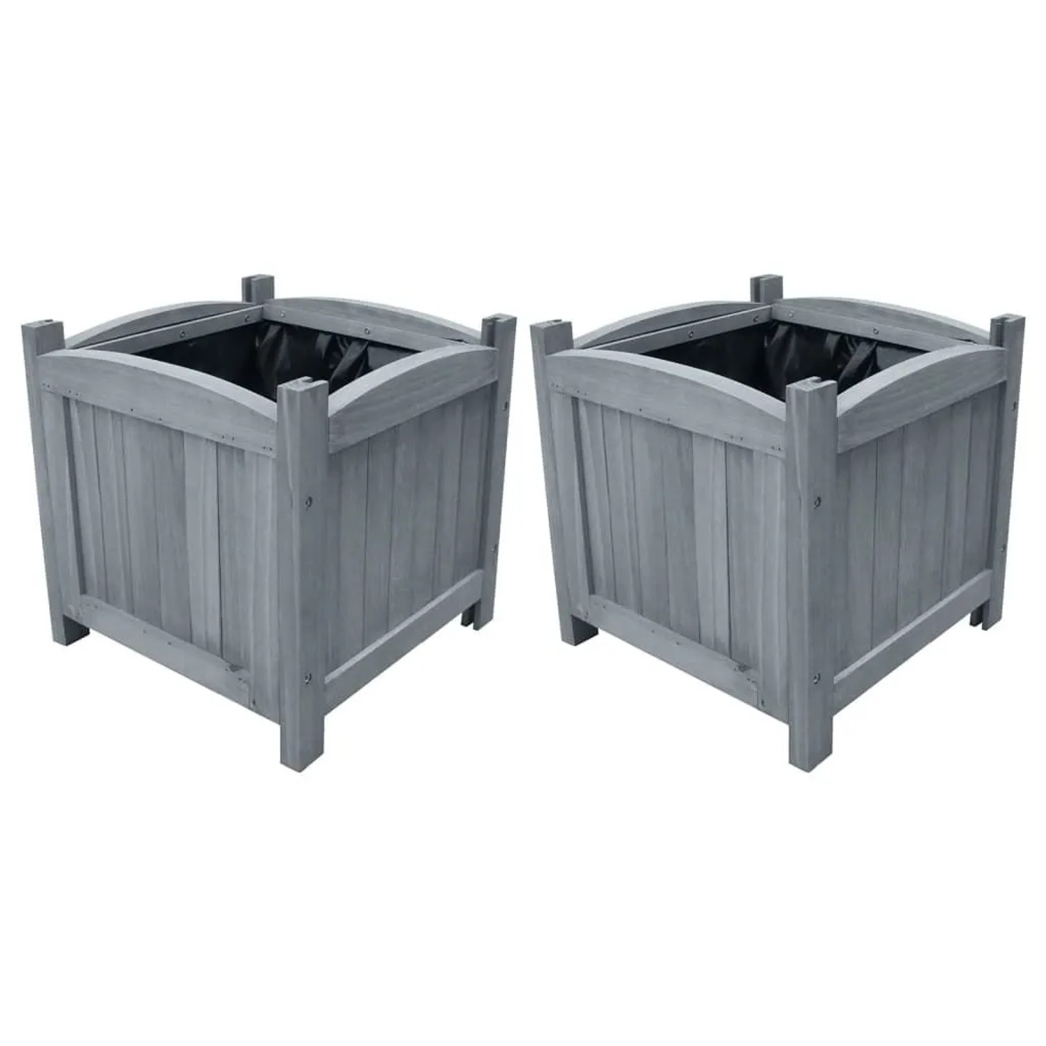 vidaXL Garten-Hochbeete 2 Stk 30x30x30 cm Massivholz Tanne 310041