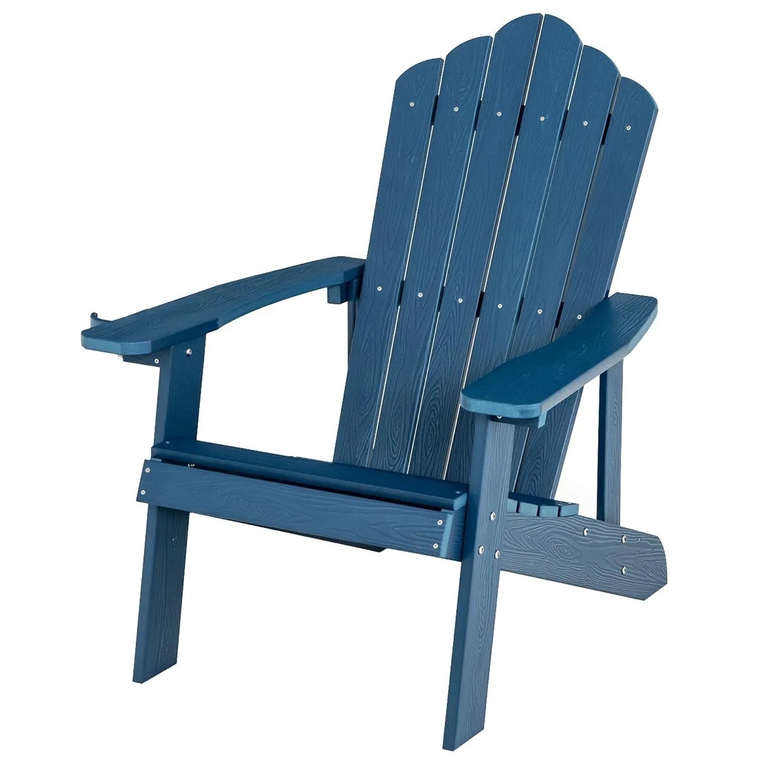 Costway Adirondack Stuhl mit Getränkehalter Kunststoff 170 kg Navy