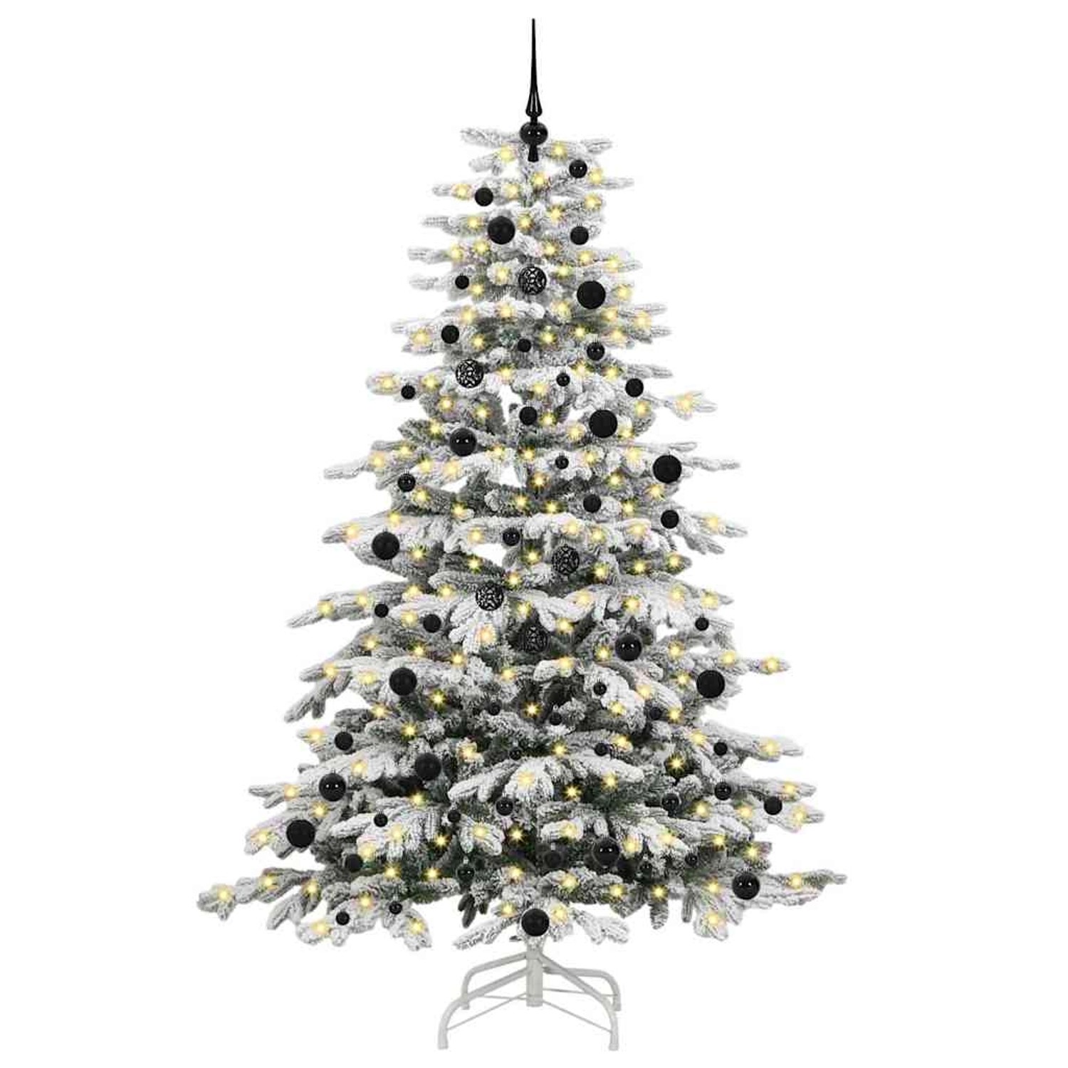 vidaXL Künstlicher Klappbarer Weihnachtsbaum Weiß 240 cm PE und PVC 3395659