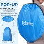 Outsunny Wurfzelt in Himmelblau, verpackt in Tragetasche. Ideal für Camping & Outdoor.