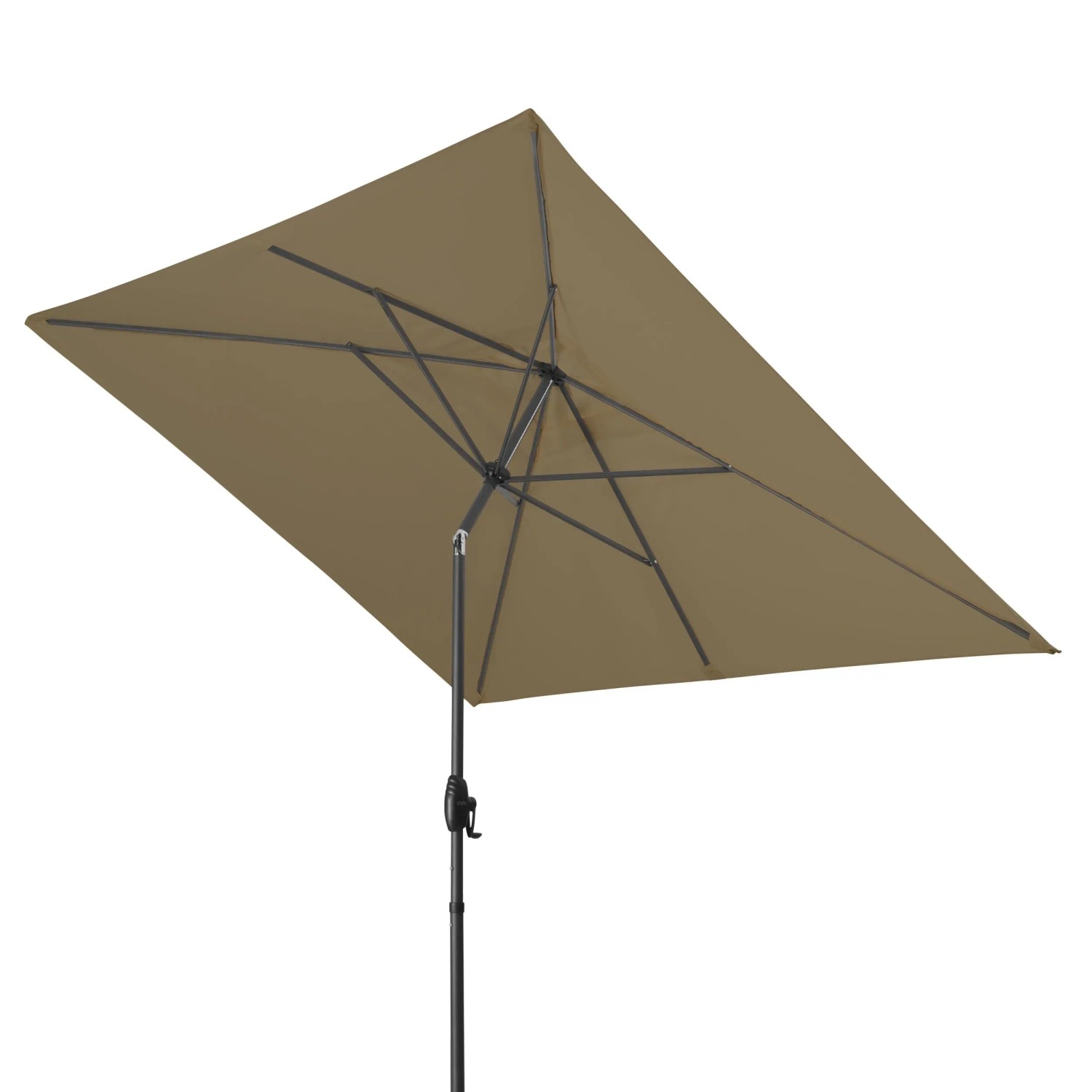 Derby Marktschirm Basic Lift, 200x250 cm, Greige, mit Knickfunktion. Sonnenschirm für Garten und Balkon.