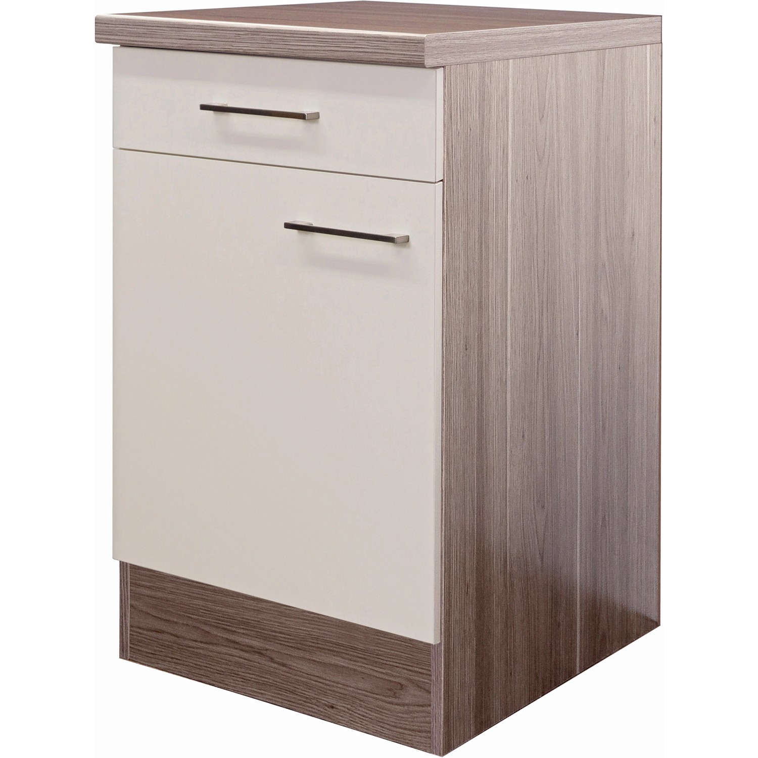 Flex-Well Exclusiv Unterschrank Eico 50 cm Magnolienweiß-Tennessee Eiche