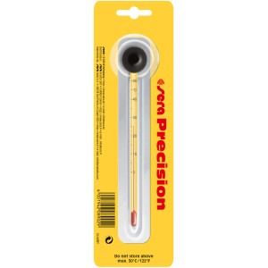 Sera Aquarium-Thermometer, Präzisions-Glasthermometer mit Saugnapf, Messbereich 0-50°C.