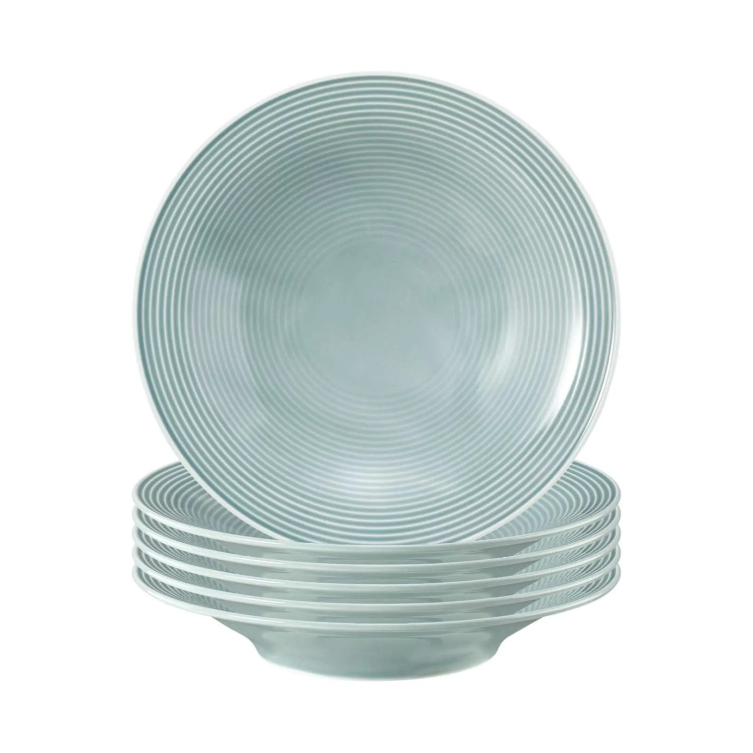 Seltmann Weiden Beat Color Glaze Suppenteller 22,5 cm 6er Set Arktisblau