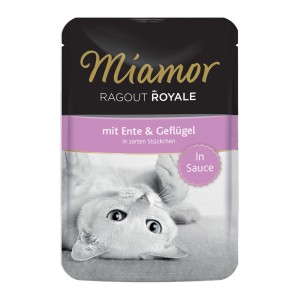 Miamor Ragout Royale Ente & Geflügel, 100g Katzen-Nassfutter in Sauce.