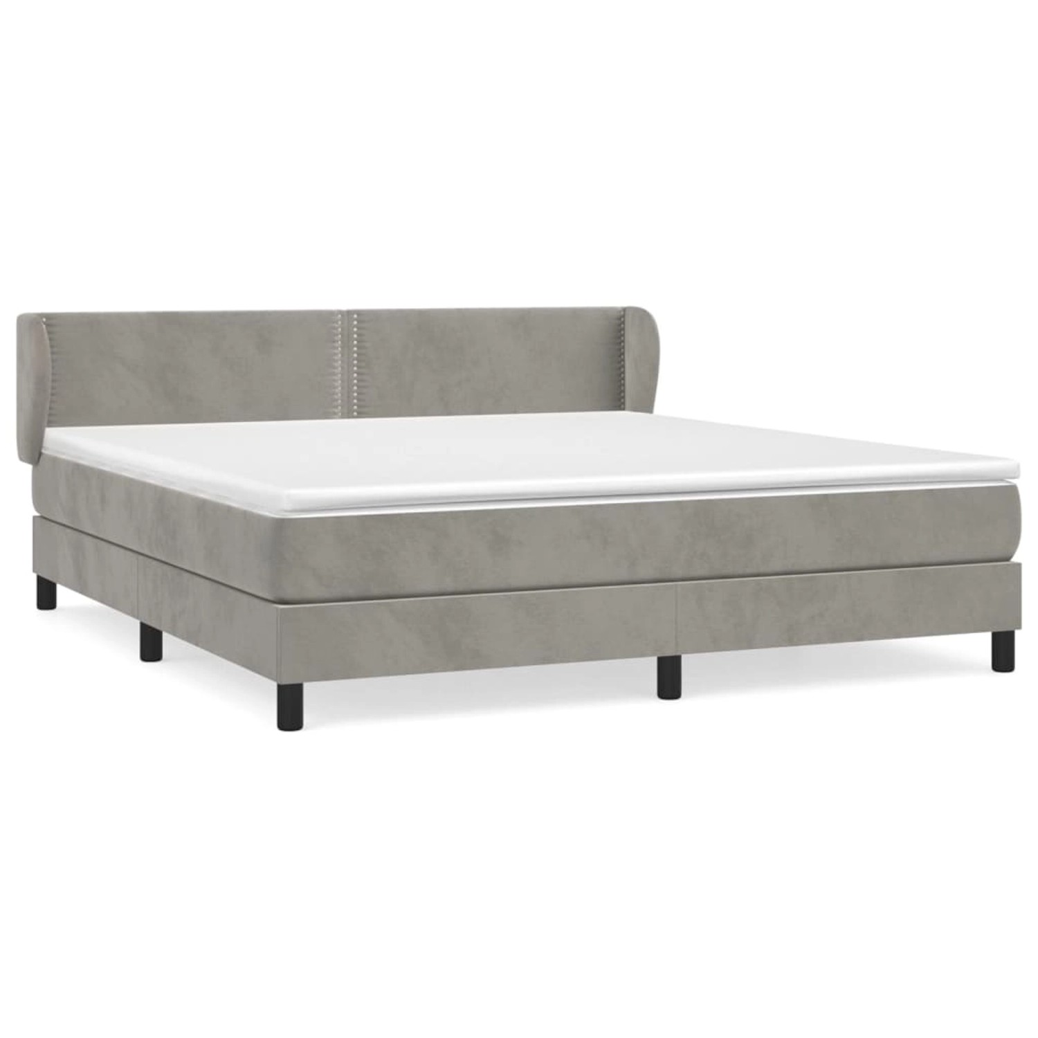 vidaXL Boxspringbett Boxspringbett mit Matratze Blau 140x190 cm Stoff Bett günstig online kaufen