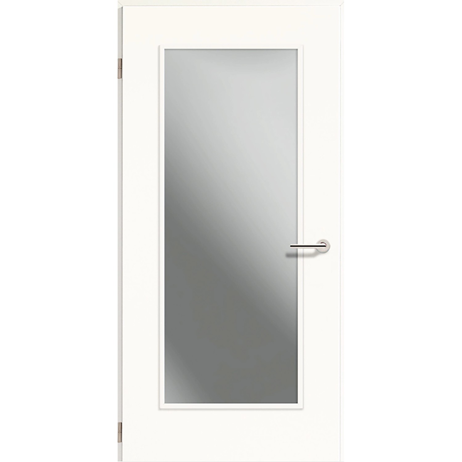 Zimmertür CPL Weiß ähnl. RAL9016 (GL222) o. Schlüsselbohr. 86 cm x 198,5 cm Li